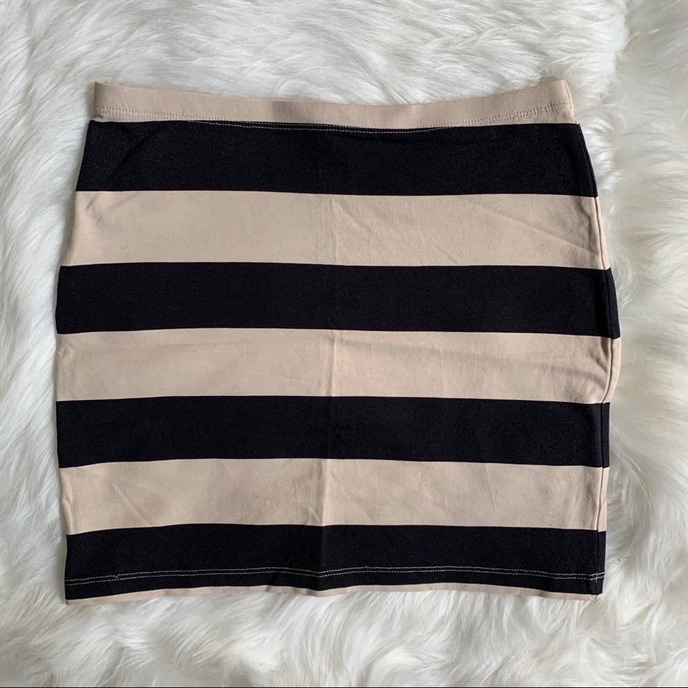 H&M Striped Mini Skirt